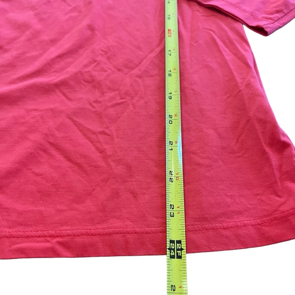 LL BEAN Women’s Large Red Coral Long Sleeve Basic Everyday Shirt Blouse‎ Solid - Picture 6 of 8